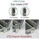 thumbnail image 3 of Usb 3.0 Hub, 270 Rotatable Usb Splitter, Aluminum 3 Port Mini Usb 3.0 Hub, Data Hub (black), 3 of 5