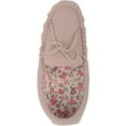 thumbnail image 6 of SNUGRUGS Grace Womens Suede Moccasins with Floral Cotton Inner and Rubber Sole - Beige - US 10, 6 of 7