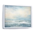 thumbnail image 2 of Designart "Minimalistic Horizon Of The Waves" Coastal Ocean Floater Framed Canvas Art Print, 2 of 5