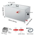 thumbnail image 3 of KFFKFF Industrial Oil Fat Catcher, 25 LBS Fat Trap, Superior Inlet Catcher, Below Counter Stainless Steel Oil Fat Collector, 6.4 GPM Wastewater Oil-Water Divider, for Eatery Cafeteria Domestic, 3 of 9