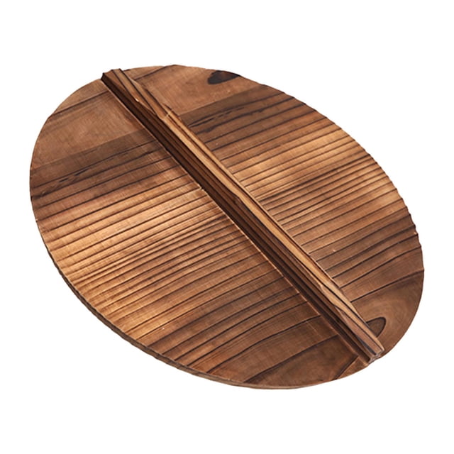 Tapa de madera para wok, sartén, cubierta ligera para cocinar en casa 26 cm x 26 cm
