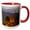 Red/White, variant on 3drose, Old Barn, Hay Bales, Mission Mountain Range, Montana - Us27 Cha1117 - Chuck Haney, 15oz Mug