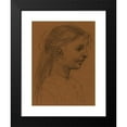 thumbnail image 2 of Pierre Puvis de Chavannes 11x14 Black Modern Framed Museum Art Print Titled - Girl's Head II, 2 of 5