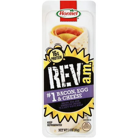 Hormel Rev a.m. #1 Bacon, Egg & Cheese Wrap, 3 Oz.