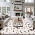 thumbnail image 4 of Western Desert Area&nbsp;Rug 5x8ft Retro Brown Cowboy Ethnic Horse Non-Slip&nbsp;Washable Square&nbsp;Rugs Soft Felt Indoor Floor Mat for Bedroom Kitchen Living Room Bathroom, 4 of 9