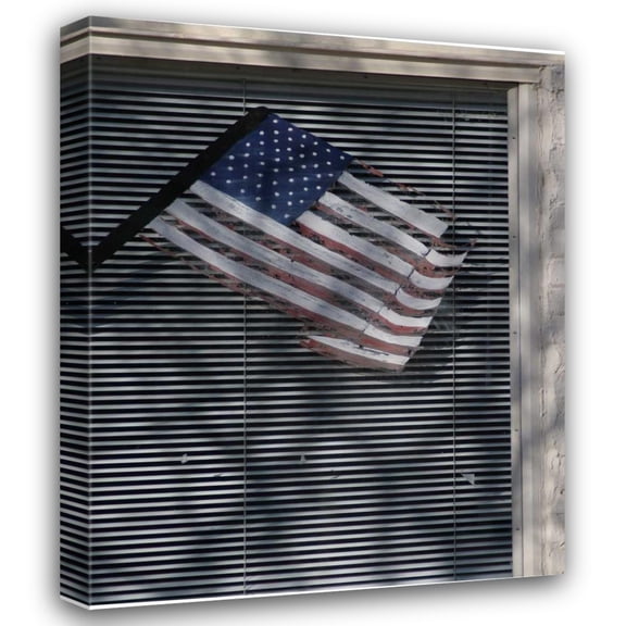 Scott Larson 15x18 Gallery Wrapped Canvas Wall Art Titled - Window Flag I