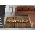 thumbnail image 3 of Welcome Rugs, Brown Welcome Rug, Housewarming Gift Rugs, Modern Rug, Bedroom Rug, Machine Washable Rug, Gift Rug, Custom Rug, Home Decor, 2'x3' - 60x90 cm, 3 of 5