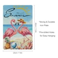 thumbnail image 3 of Hello Summer Beach Flamingos Flip Flops Seaside Themed Metal Sign 12x8 Inch Yard Outdoor Outside Holiday, 3 of 8