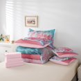 thumbnail image 4 of Erosebridal Ocean Wave Bedding King Size, Pink Blossoms Bed in a Bag King size, Romantic Beach Reversible Bed Set, Breathable Room Decoration, 7 Pieces, 4 of 6