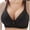 Black, variant on Fesfesfes Bras for Women Wireless Fixed Cup Comfortable Small Chest Gathered Lace Wirefree Bra