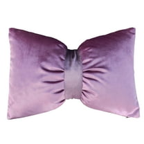 Bow Pillow Bow Shaped Pillow Decorative,Soft Bowknot Throw Pillow Sofa Lumbar Pillow Car Backrest Cushion,Novelty Bow Pillow Plush Cushion Home & Car Decoration (Purple-11x16in)