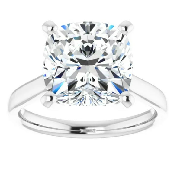 Solitaire 2 Carat Cushion Lab Grown Diamond Engagement Ring