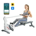 thumbnail image 1 of VEVOR Magnetic Rowing Machine,16-Level Quiet Resistance Adjustable, Foldable Rower Machine for Home, 350 LBS Weight Capacity, Row Machines with Dual-Slide Rail, Bluetooth APP Compatible & LCD Monitor, 1 of 9