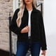 thumbnail image 1 of AUNVITO Women's Casual Fleece Jacket with Stand Collar and Zipper Design Stylish and Comfortable Outerwear, 1 of 9