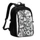 thumbnail image 1 of Balery Monochrome Botanical Illustration Mochila con carga USB para hombre y mujer - Mochila impermeable y antirrobo para portátil con puerto USB para viajes, trabajo, estudios y universidad, 1 of 7