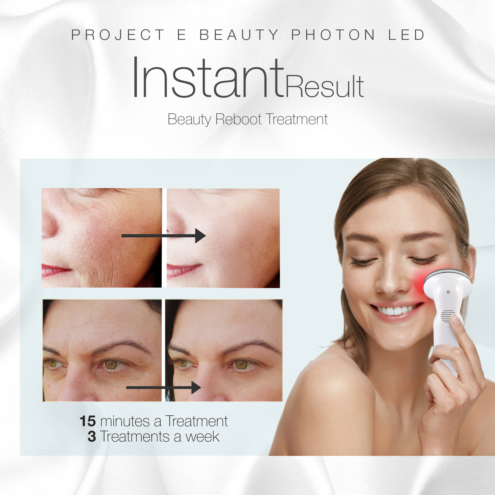 Project E Beauty RED LED+ | Anti-Aging Therapy | Reduce Fine Lines & Wrinkles | Collagen Boost - image 2 of 8
