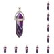 thumbnail image 1 of Jumpingount Hexágono columna encanto mujeres hecho a mano colgante multicolor exquisito ágata encantos artesanía collar pendiente púrpura Violeta 10piezas Jumpingount CBP375149, 1 of 1