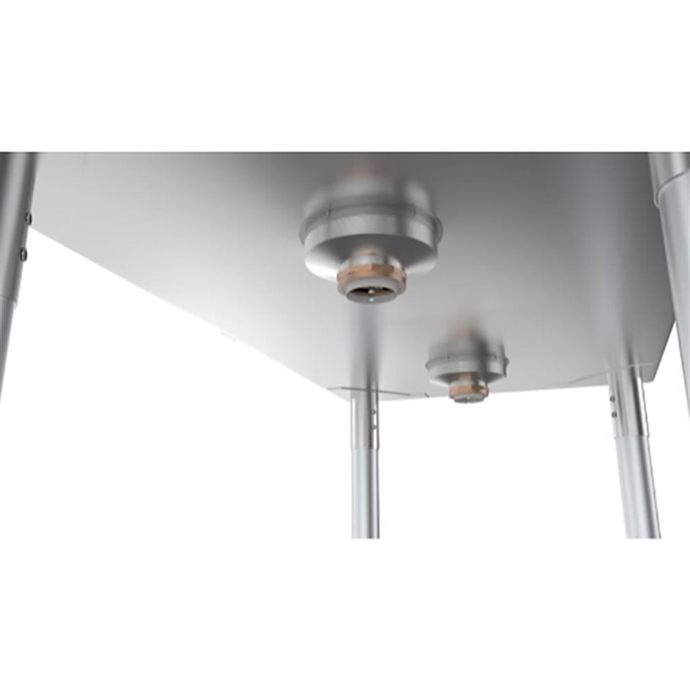 Pemberly Row Right Stainless Steel Kitchen Prep & Utility Sink in Silver