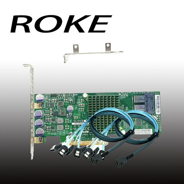 Supermicro AOC-S3008L-L8E LSI 9300-8i 12Gbps SAS HBA IT mode ZFS FreeNAS unRAID+8643 Cable*2 AOC-S3008L-L8E cable