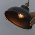 thumbnail image 6 of FSLiving 11.6" Industrial Vintage Metal Bulb Guard Iron Hanging Ceiling Holder DIY Light Shade Decorative Replacement Lamp Shade for Pendant Light Table Lamp Wall lamp Wall Sconce,Black - 4 Pack, 6 of 9