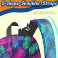thumbnail image 5 of Butterfly and Teal Pink Pattern 17" School Backpacks for Teens,Waterproof Oxford Fabric,S-Shape Padded Straps for School,Travel,Hiking,Camping, 5 of 6