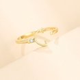 thumbnail image 3 of Anillo de cuentas redondas de oro de 18 quilates bañado en plata S925, soporte vacío con incrustaciones de cera de abejas y ámbar, soporte para anillo de perlas de bricolaje, 3 of 4