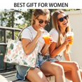 thumbnail image 5 of Large Capacity Tote Bag,Pioneer Flower Floral Print Pattern Handbag Fashion Luxury Tote Bag,15.7"x13"x 5.1" Inches,Laptop Compatible, 5 of 6