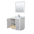 thumbnail image 3 of Wyndham Collection Miranda 36" Wood Single Bathroom Vanity in White/Nickel Trim, 3 of 6