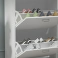 thumbnail image 5 of FUFU&GAGA 3-Tier Shoes Cabinet White, 5 of 5