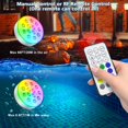 thumbnail image 3 of HLONK CRISLEX Rechargeable Pool Lights for Above Ground Pool  Hot Tub Accessories - Upgraded Submersible LED Lights With Remote 16 Colors  Lithium Battery  USB Charging - For Pool  Bath, 3 of 7