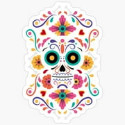 Day Of The Dead Floral Sticker Phone Decal Water Bottle Stickers Car Decals, Laptop Sticker