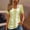 Yellow, variant on EchfiProm Eyelet T-Shirts for Women Beige Tops Square Neck Lace Pullover Trendy Ladies Solid