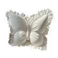 thumbnail image 2 of Dualoai Butterfly Shaped Pillow Breathable Crafts Sofa Cushion for Couch Sofa Office beige, 2 of 9