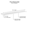 thumbnail image 4 of MCS White Woodgrain 35 Inch Picture Ledge, 4 of 6