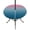 Pink Blue, variant on Round Outdoor Tablecloth with Umbrella Hole and Zipper, Teal Purple Ombre Fitted Table Cover with Elastic Edge for 55-60 Inch, Modern Geometric Striped Abstract Art Waterproof Patio Tablecoths