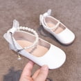 thumbnail image 5 of XinghaiYIDE Girls 2026 Flats with Beaded Strap & Bow, Lightweight Soft Sole Dressy Shoes for Toddler, Comfortable Princess Footwear for Wedding/Party/Everyday Wear,Sizes 3-12.5Y White, 5 of 8