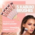 thumbnail image 3 of Set de brochas de maquillaje Kabuki Lamora, 10 unidades, cerdas sintéticas, 3 of 8