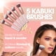 thumbnail image 3 of Set de brochas de maquillaje Kabuki Lamora, 10 unidades, cerdas sintéticas, 3 of 8
