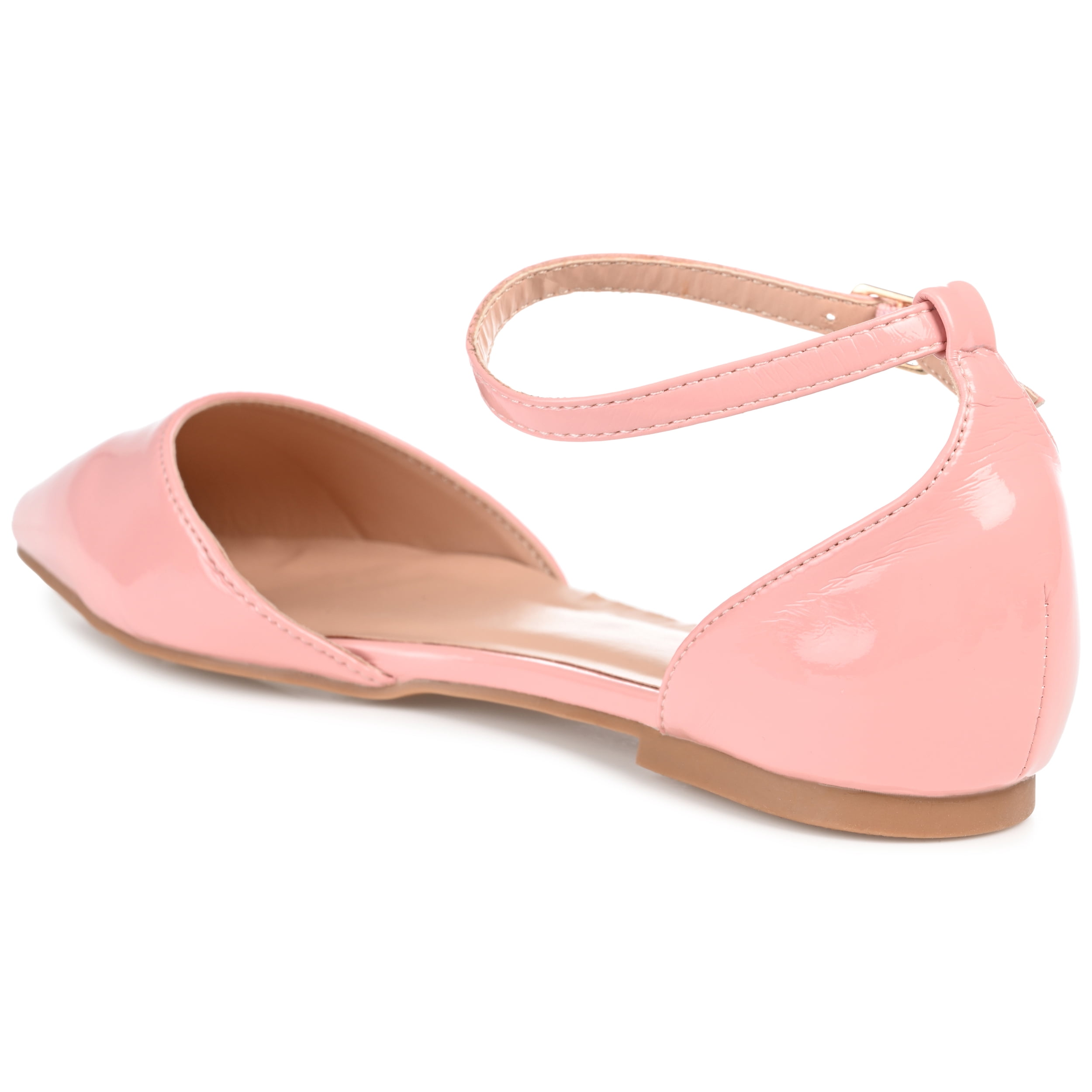 Journee Womens Reba Buckle Pointed Toe Ballet Flats, Widths Available