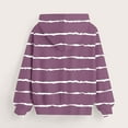 thumbnail image 5 of ATOGUTA Kids Hoodies Girls Sweatshirts Striped Pullover Top Hoodie Kids Long Sleeve Sweatshirts with Pockets Size 3T-14, Purple, 5 of 5