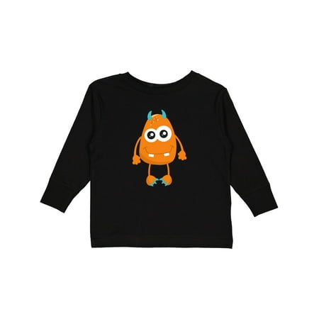 

Inktastic Cute Monster Orange Monster Funny Monster Horns Gift Toddler Boy or Toddler Girl Long Sleeve T-Shirt