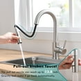 thumbnail image 7 of Brushed Nickel Mini Bar Prep Faucet with Pull Down Sprayer for Bathroom and Kitchen Sink, 7 of 7