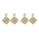 thumbnail image 2 of Qarigey Pendientes clásicos occidentales Estilo bohemio Joyería delicada Cuadrilátero blanco Cuadrilátero blanco 2piezas, 2 of 6