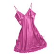 thumbnail image 2 of Robe de Nuit en Satin pour Femmes à Col en V avec Bretelles Réglables et Nœud Papillon, 2 of 8