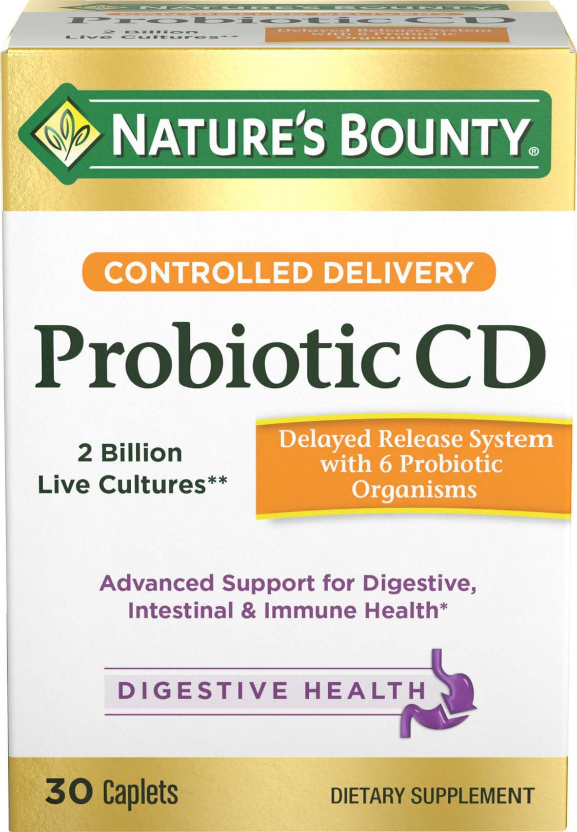 Nature's Bounty Probiotic CD, Delayed Release Caplets, 30 Ct