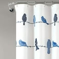 thumbnail image 4 of Navy Rowley Shower Curtain-Floral Animal Bird Print Design for Bathroom, x 72, 72 in x 72, 4 of 6