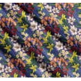 thumbnail image 3 of Soimoi Purple Cotton Voile Fabric Leaves, & Lily Floral Printed Craft Fabric by the Yard 56 Inch Wide, 3 of 7