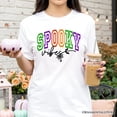 thumbnail image 5 of Spooky Vibes Sports Lettering T-Shirt, Colorful Halloween Tee, 5 of 5