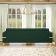 thumbnail image 3 of Modern Velvet Upholstered Sofa Couch with Gold Metal Legs Removable Cushions Square Arms for Living Room Office Bedroom, 3 of 11