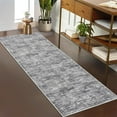 thumbnail image 2 of Shininglove Washable Runner Rugs 2' x 6' Modern Abstract Plain Texture Living Room Carpet, Contemporary Non-Slip Accent Floor Mat for Kichen Entryway(Grey), 2 of 8